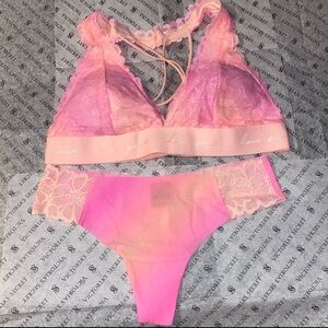 PINK Victoria's Secret Bra and Panty Lace Set